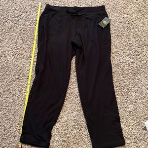 Athletic Works Core Knit pants Black size Large petite brand new with tags
